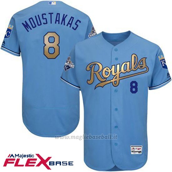 Maglia Baseball Uomo Kansas City Royals Mike Moustakas Campione Flex Base